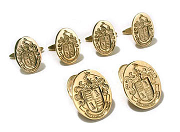 hand engraved family crest cufflinks