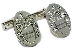 Hand Engraved Family Crest Cufflinks