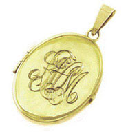 Hand Engraved Monogram Locket